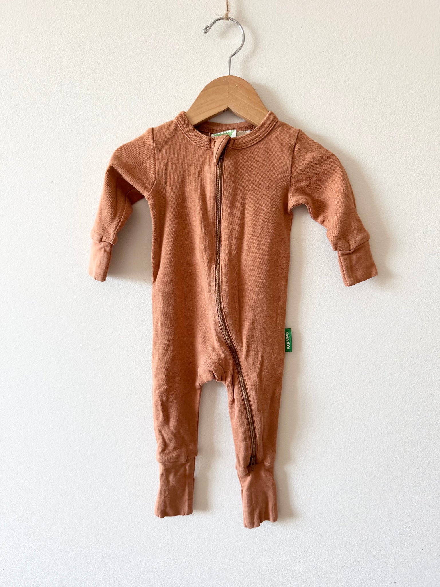 Parade Orange Brown Romper • 0-3 months