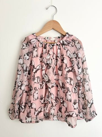 H&M Bunny Blouse • 5-6 years