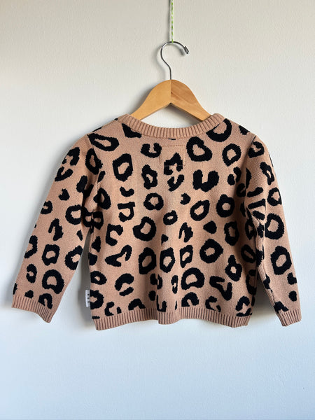 Hux Knit Leopard Print Sweater • 3-4 years