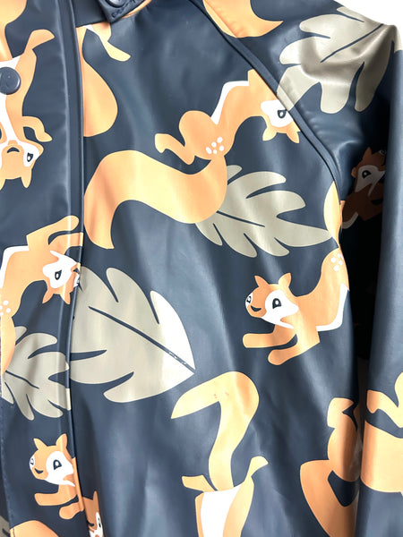 Reima Squirrels Rubberized Rainjacket • 6-7 years