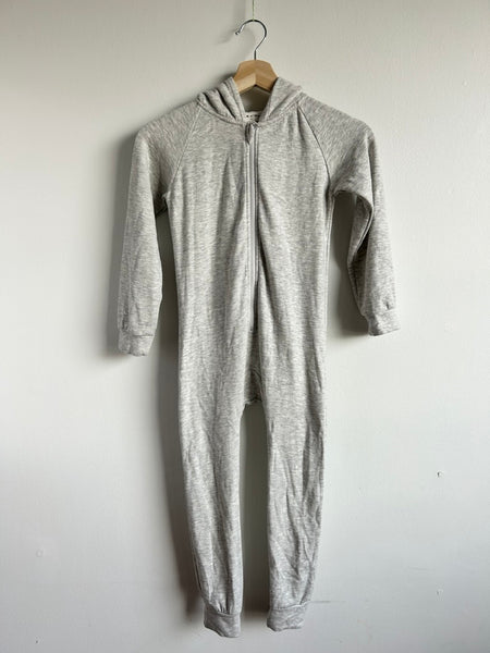 Bambi and Birdie Hooded Soft Grey Romper • 6-7 years