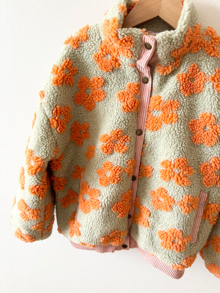 Nora Madison Sherpa Floral Jacket • 6-7 years