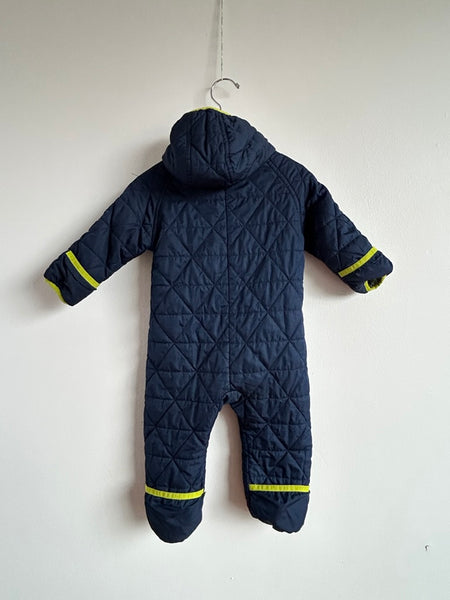 Patagonia Green and Blue Patterned Bunting Suit • 1-2 years
