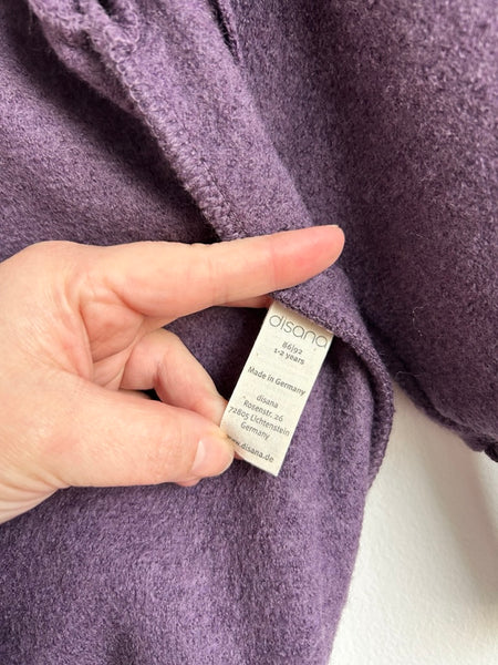 NEW Disana Purple Boiled Wool Zip Bunting Suit • 1-2 years