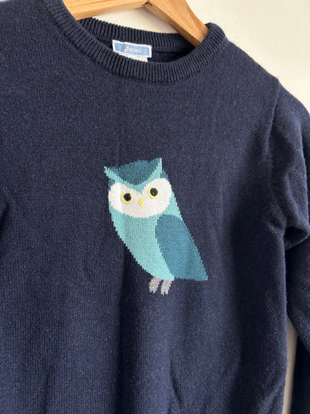 Jacadi Owl Wool Blend Blue Sweater • 8-10 years (140cm)