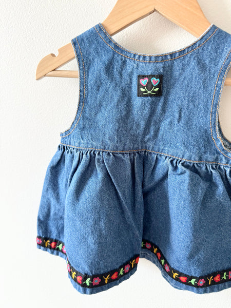 Vintage Please Mum Denim Dress • 6 months