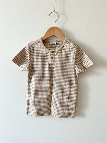 Wheat Striped Brown Tank Top • 5-7 years