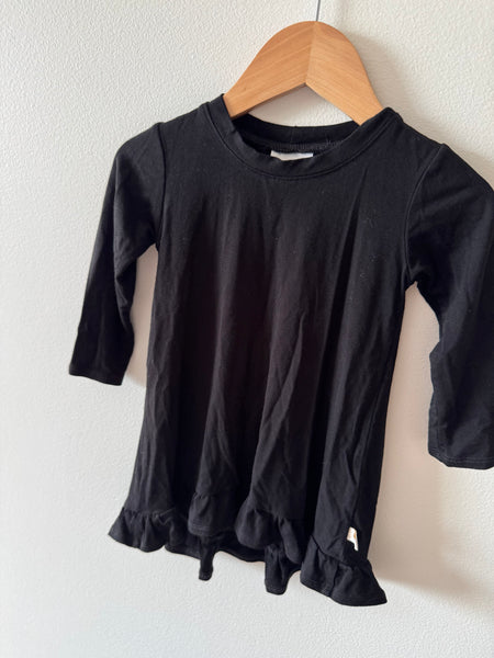 Jax and Lennon Black Bamboo Long Sleeve Dress • 6-18 months