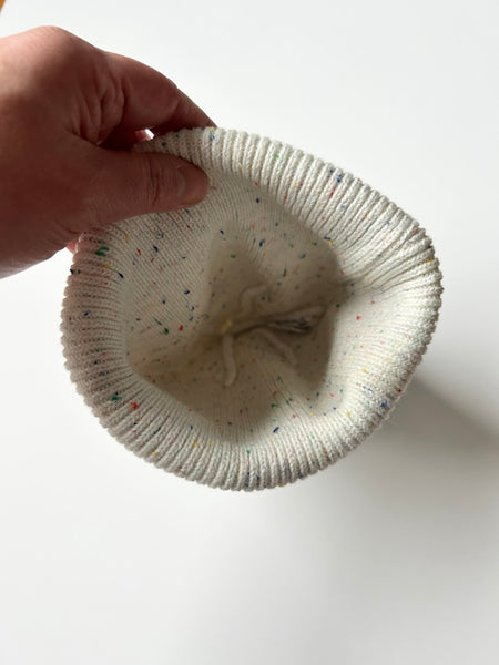 Mila White Confetti Toque • 1-3 years