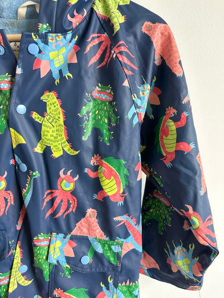 Hatley Blue Monsters Rainjacket • 8 years