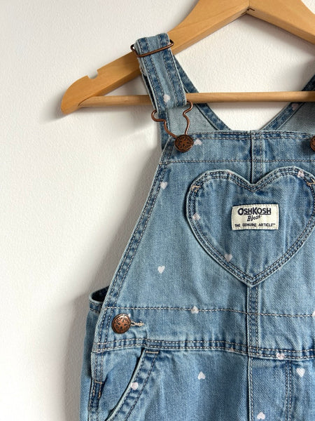 NEW OshKosh Heart Denim Overalls • 2-3 years
