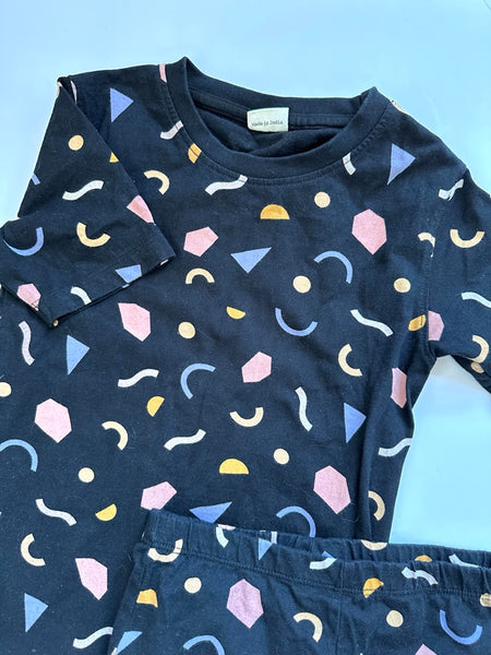 Turtledove London Black 2pc Short and T-Shirt Set • 6-7 years