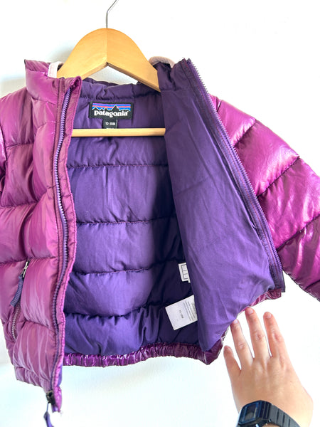 Patagonia Purple High-Loft Down Parka • 12-18 months