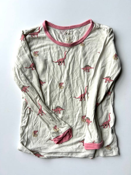 Kyte Pink and White Dinosaur Jammies • 2 years