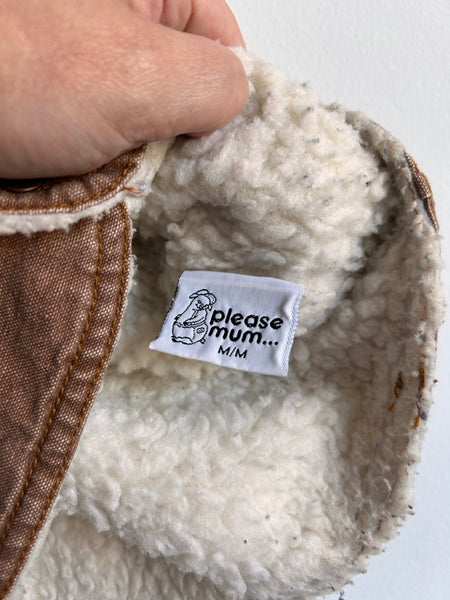 Vintage Please Mum "Safari Adventure" Brown Canvas Vest • 4-7 years