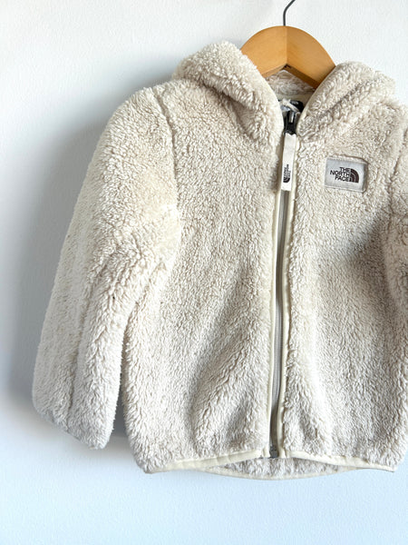 NEW The North Face White Fuzzy Ear Hooded Zip Up "Campshire" • 18-24 months