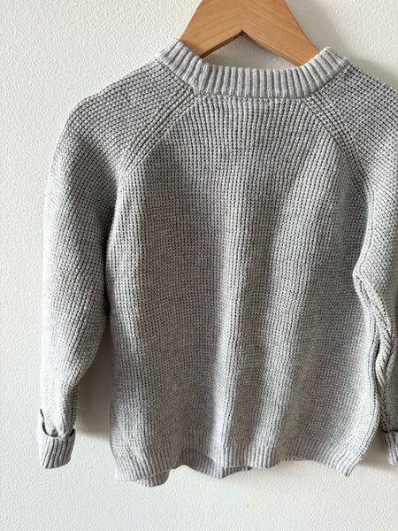 Zara Grey Knit Sweater • 3-4 years