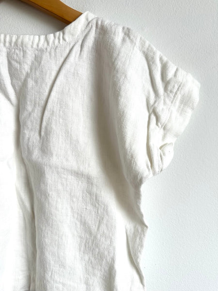 Rain People White Linen Tee • 2-3 years