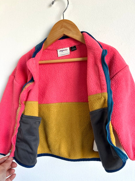 Patagonia Pink Mustard Blue Fleece Zip • 2 years