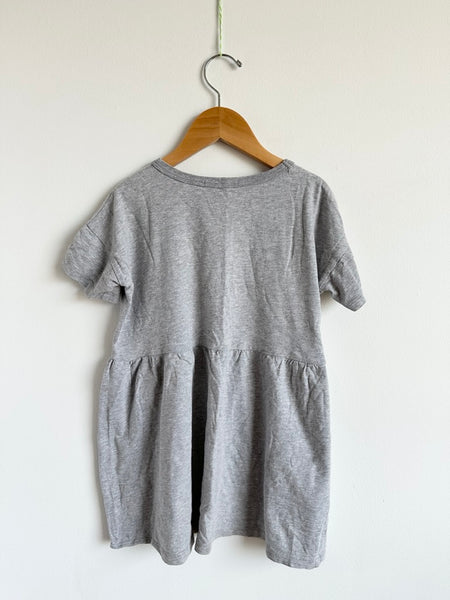Petits Vilains Grey T-Shirt Dress Cotton • 4-6 years