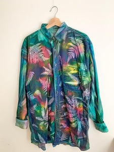 Vintage Hand Dyed Button Up Shirt • Adult Medium