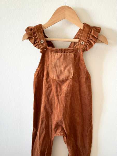 Nest and Nurture Corduroy Brown Overalls • 1-2 years