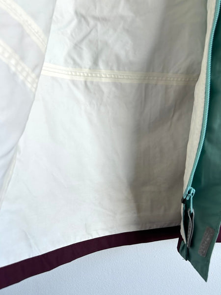 MEC Teal and Maroon Rain Jacket • 4-5 years