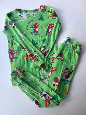Books to Bed 2pc Green 12 Days of Christmas Jammies • 5 years *