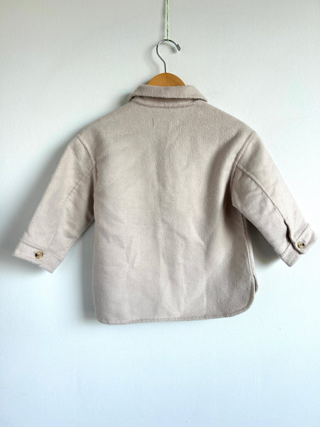 NEW Zara Cream Shacket • 2-3 years