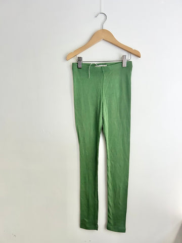 NEW Petits Vilains Green Cotton Leggings • 6-7 years