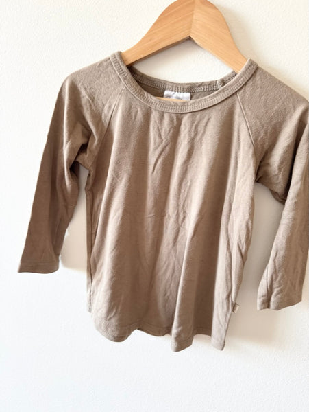 Jax and Lennon Light Brown Long Sleeve Top • 2-3 years