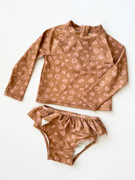 Miles The Label Leopard 2pc Bathing Suit • 12-18 months