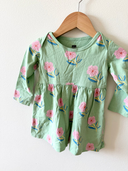 Tea Collection Green Floral Dress • 6-12 months