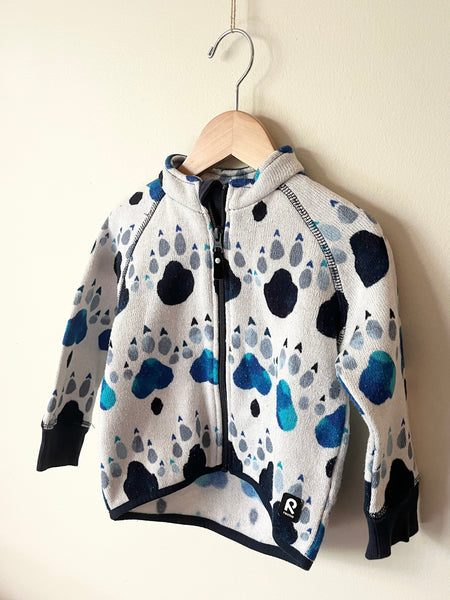 Reima Blue Tracks Zip Up Sweater • 18-24 months