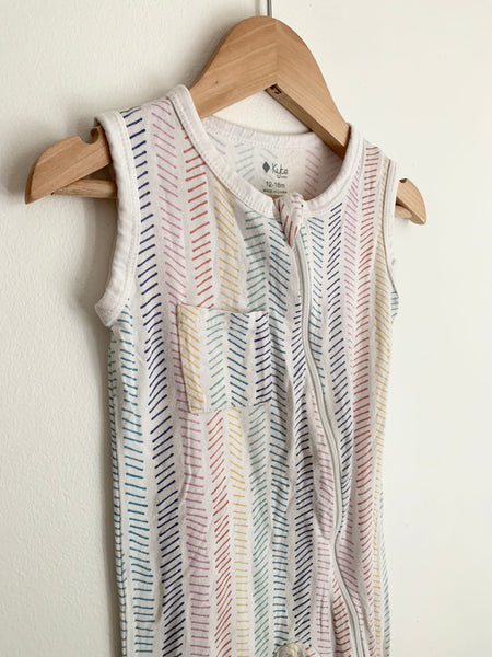 Kyte Rainbow Striped Tank Romper • 12-18 months