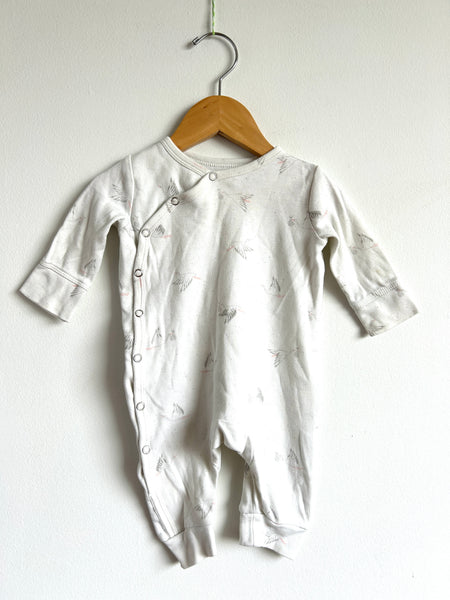 Pehr Storks Cotton Button Romper • 3-6 months