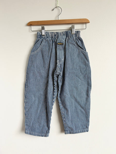 Vintage OshKosh Barrel Leg Striped Elastic Waist Pants • 3-4 years