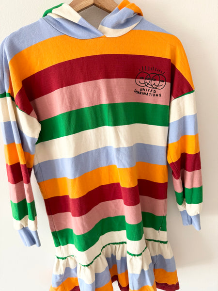 Molo Striped Rainbow Dress • 12-14 years