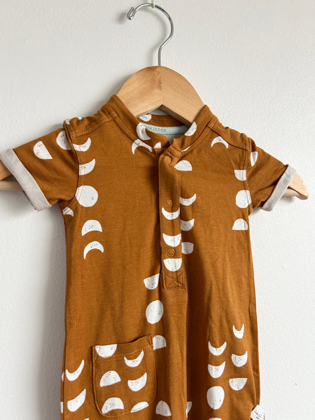 NEW LouLou Lollipop Moons Brown Romper • 0-3 months