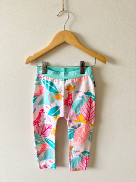 NEW Bonds Floral Leggings with Blue Waistband • 18-24 months