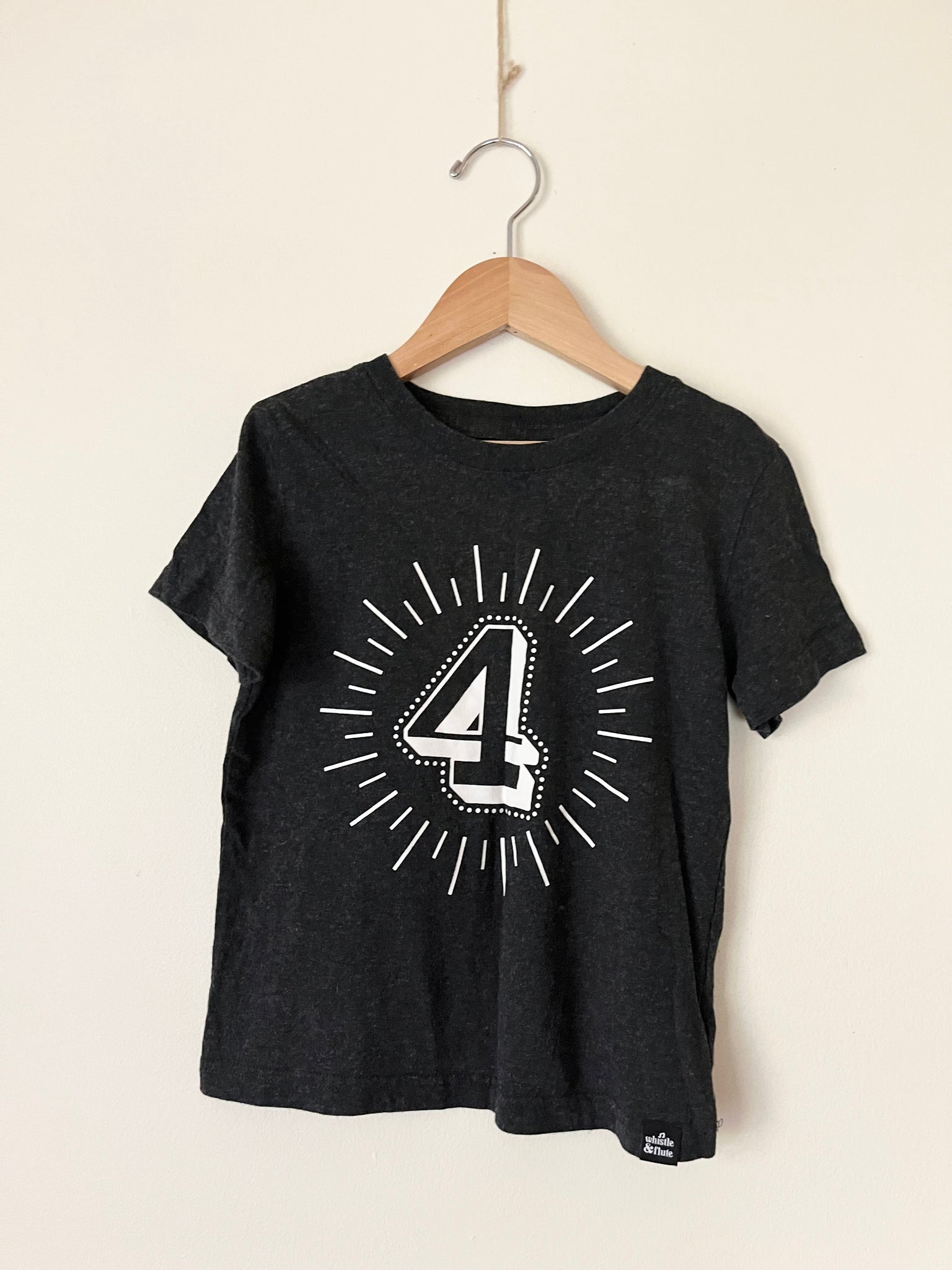 Whistle and Flute "4" T-Shirt • 4-6 years