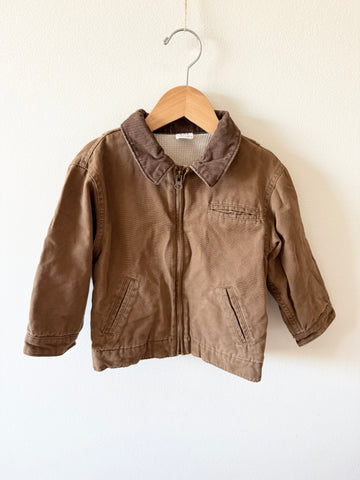 Vintage Gap Brown Barn Jacket with Corduroy Collar • 2-3 years