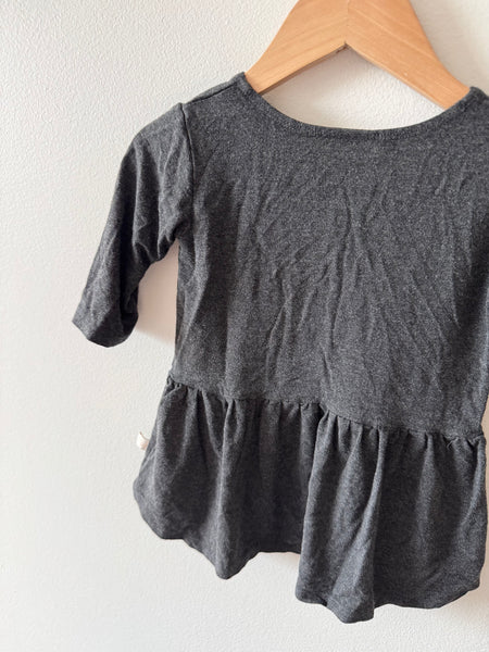 Jax and Lennon Grey Peplum Dress • 6-18 months