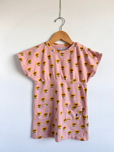 Bobo Choses Sunflower Short Sleeve Dress • 2-3 years