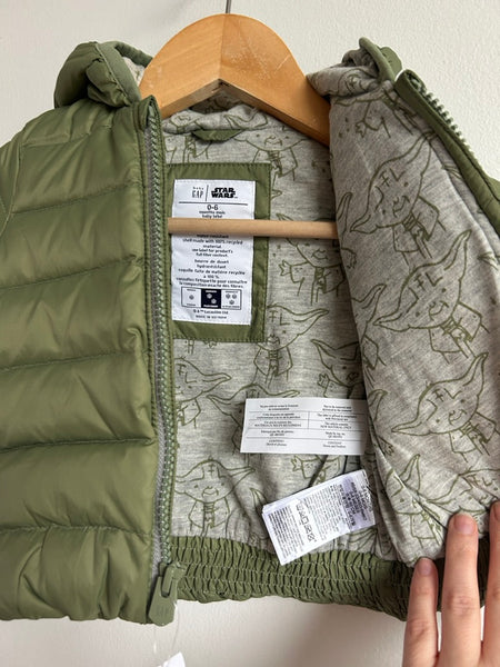 NEW Gap x Disney Yoda Down Hooded Jacket • 0-6 months