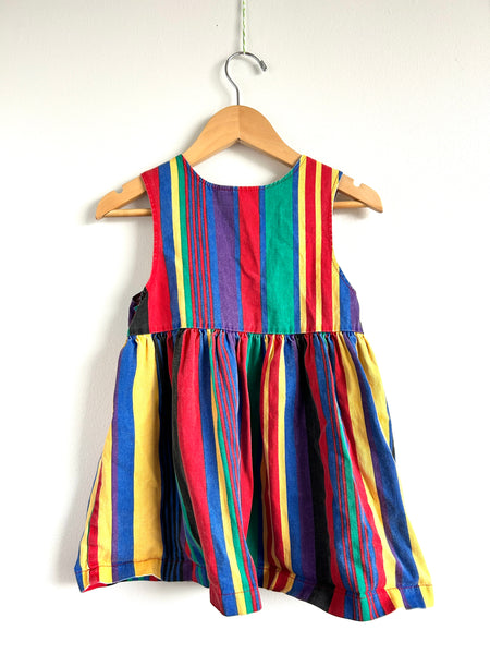 Vintage Wana Wear Striped Cotton Dress • 3-5 years (small)