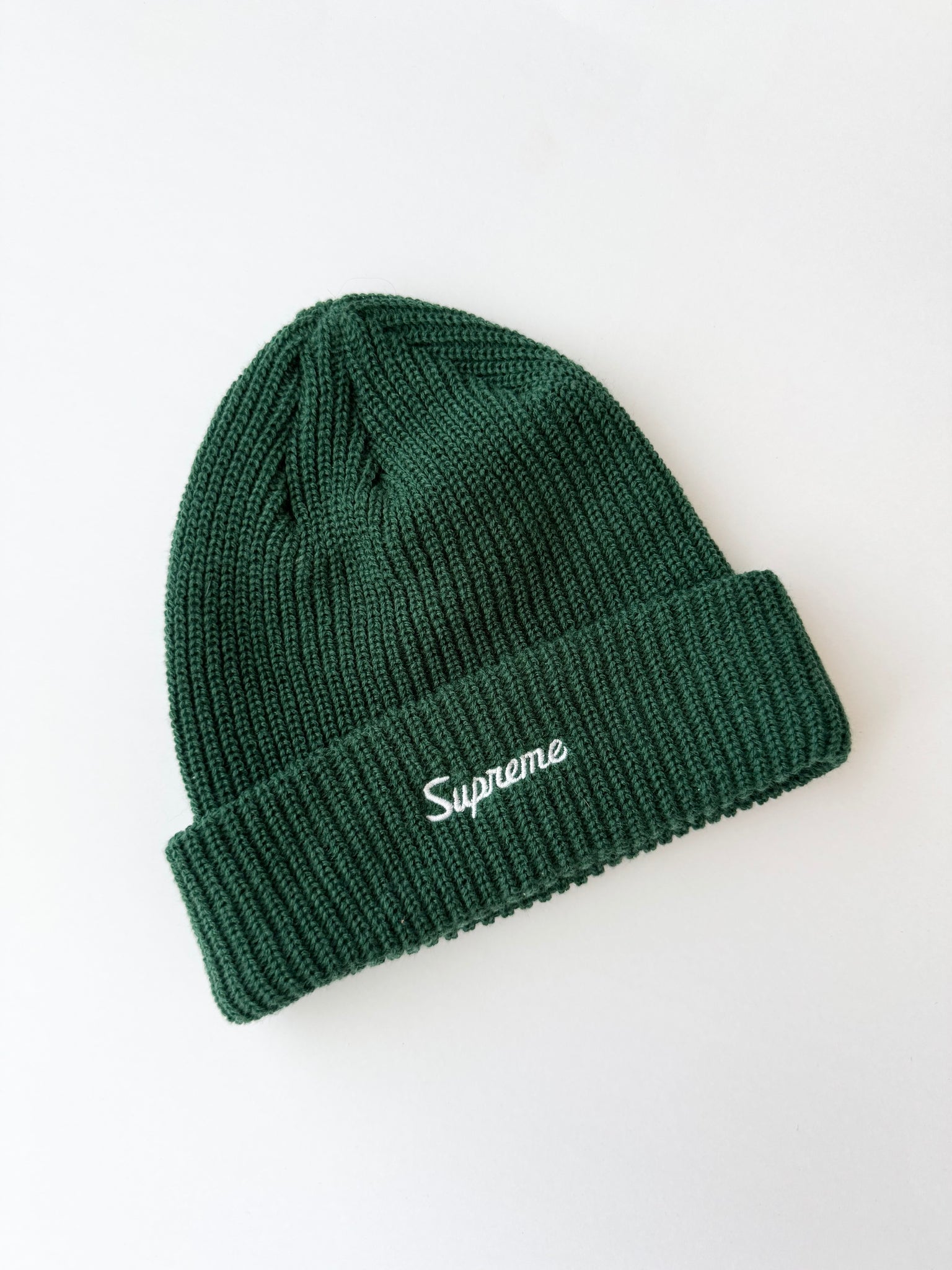 NEW Supreme Knit Green Beanie • 4-12+ years