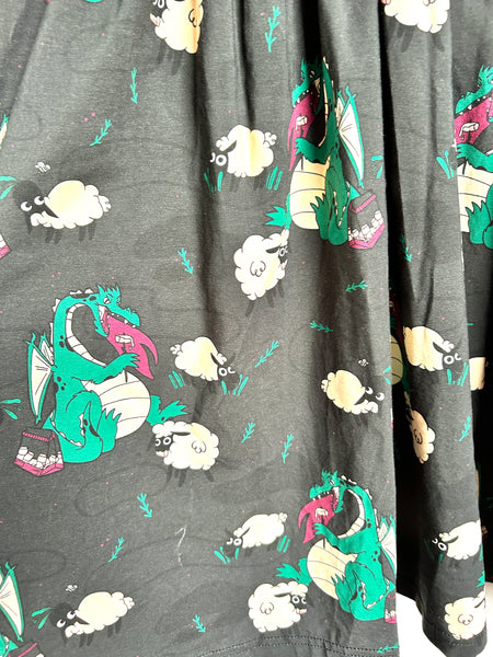 NEW Raspberry Republic Dragon Long Sleeve Dress • 9-12 years