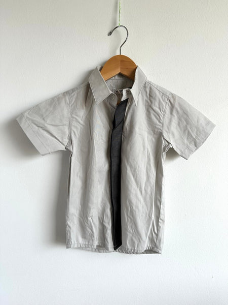 NEW Motoreta Grey and Chambray Lucio Shirt • 2-3 years