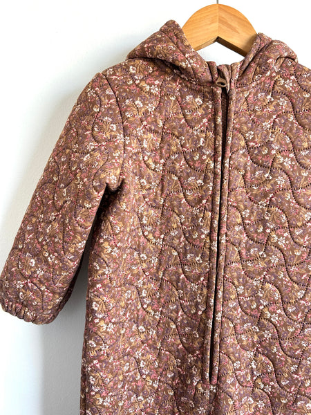 Wheat Kids Brown Floral Winter Suit • 18 months